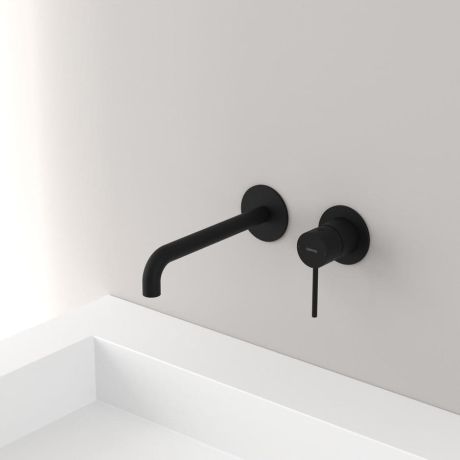 Przejdź do produktu ULTRAMIX bateria podtynkowa umywalkowa 2-elementowea, główka 15cm, czarny mat