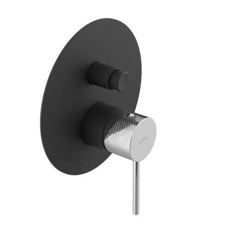 Przejdź do produktu ULTRASAN bateria prysznicowa podtynkowa, 2 wyjścia, czarny mat/chrom