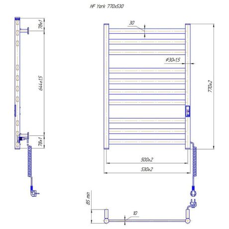 Przejdź do produktu Grzejnik elektryczny, suszarka elektryczna 77x53 cm HF York 6.1.0501.06.WM biały mat