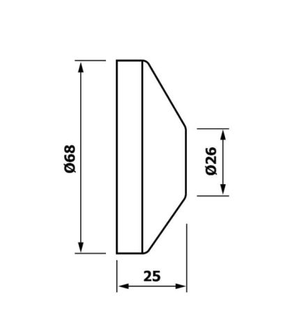 Przejdź do produktu Rozeta G3/4", 68x25mm, para, czarny mat