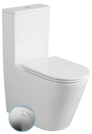 Przejdź do produktu AVIS kompakt WC, Vortex Rimless, odpływ dolny/tylny, biały