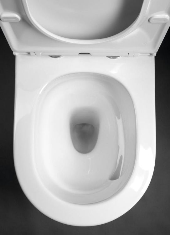DARIO RIMLESS komplakt WC, odpływ poziomy/pionowy, biały