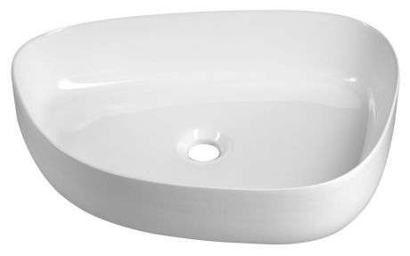 Przejdź do produktu Umywalka ceramiczna nablatowa, 55x42cm, biały