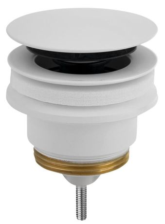 Przejdź do produktu Odpływ umywalkowy 5/4”, klik-klak, duży korek, 10-45mm, biały mat