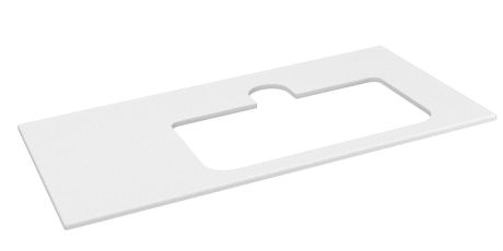 Przejdź do produktu BRAHEA Rockstone blat z otworem 96,6x51,5cm, prawa, biały mat