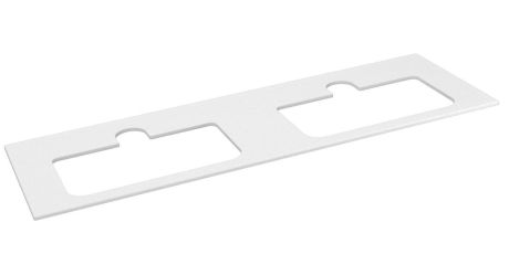 Przejdź do produktu BRAHEA Rockstone blat z 2 otworami 151,6x51,5cm, biały mat
