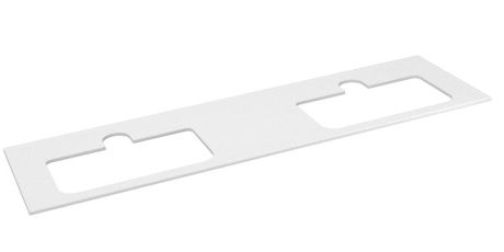 Przejdź do produktu BRAHEA Rockstone blat z 2 otworami 171,6x51,5cm, biały mat
