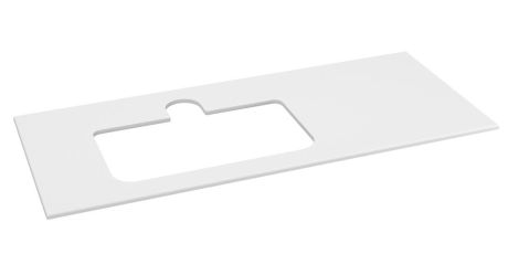 Przejdź do produktu BRAHEA Rockstone blat z otworem 121x51,5cm (90+30cm), lewa, biały mat