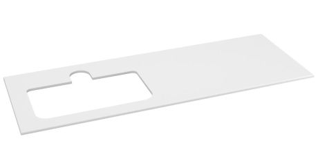 Przejdź do produktu BRAHEA Rockstone blat z otworem 141x51,5cm (70+70cm), lewa, biały mat