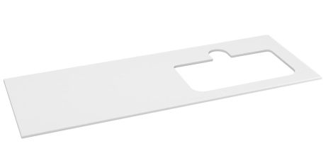 Przejdź do produktu BRAHEA Rockstone blat z otworem 141x51,5cm (70+70cm), prawa, biały mat
