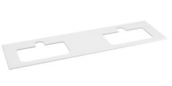BRAHEA Rockstone blat z 2 otworami 181x51,5cm (90+90cm), biały mat