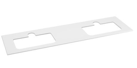 Przejdź do produktu BRAHEA Rockstone blat z 2 otworami 181x51,5cm (90+90cm), biały mat