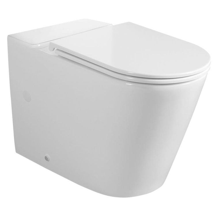 AVIS Vortex RIMLESS WC misa pre kombi, spodný/zadný odpad, biela