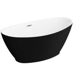 Wanna wolnostojąca 150x75 cm Polimat Mango 00520 czarny mat