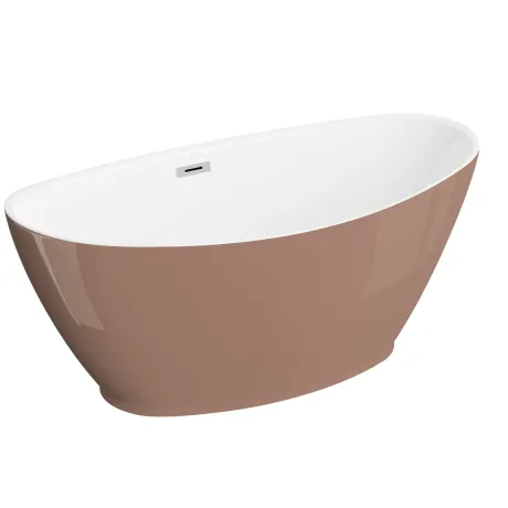 Przejdź do produktu Wanna wolnostojąca 150x75 cm Polimat Mango 00635 mokka połysk