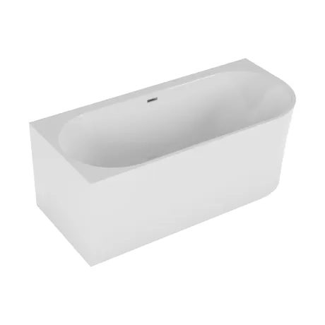 Przejdź do produktu Wanna przyścienna wolnostojąca narożna 160x75 cm Polimat Sola 00027 biały połysk
