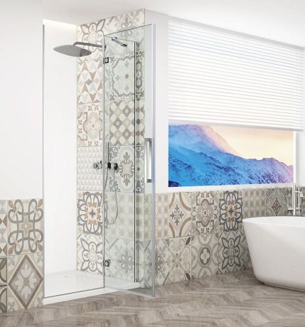 Przejdź do produktu TRINITY CHROME drzwi prysznicowe do wnęki 1000 mm, szkło czyste, prawe