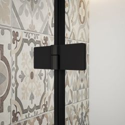 TRINITY BLACK kabina prysznicowa 1200x800mm, wejście z rogu, szkło matowe