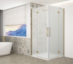 TRINITY GOLD MATT kabina prysznicowa 1200x800mm, wejście z rogu, szkło matowe