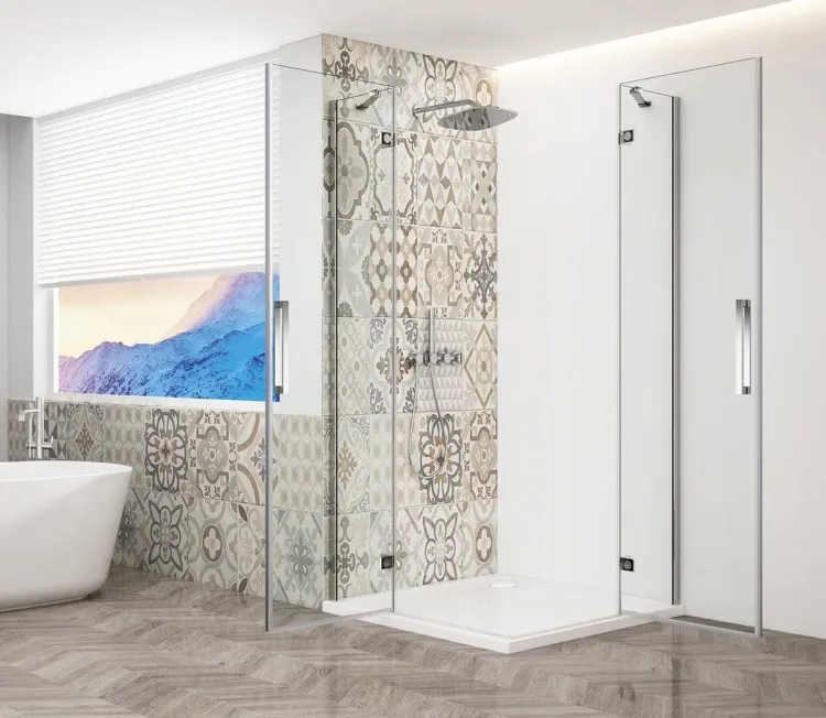 TRINITY CHROME kabina prysznicowa 900x800mm, wejście z rogu, szkło czyste