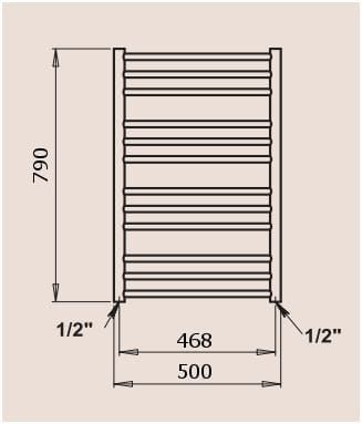 Przejdź do produktu Grzejnik łazienkowy biały 50x79 cm PMH Sorano SN1W 