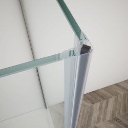 TRINITY CHROME kabina prysznicowa 900x800mm, wejście z rogu, szkło czyste
