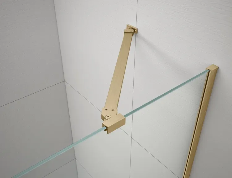 TRINITY GOLD MATT kabina prysznicowa 900x800mm, wejście z rogu, szkło matowe