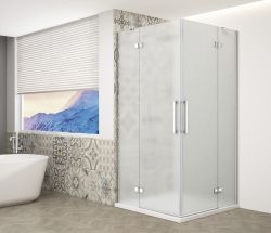 TRINITY CHROME kabina prysznicowa 1100x900mm, wejście z rogu, szkło matowe