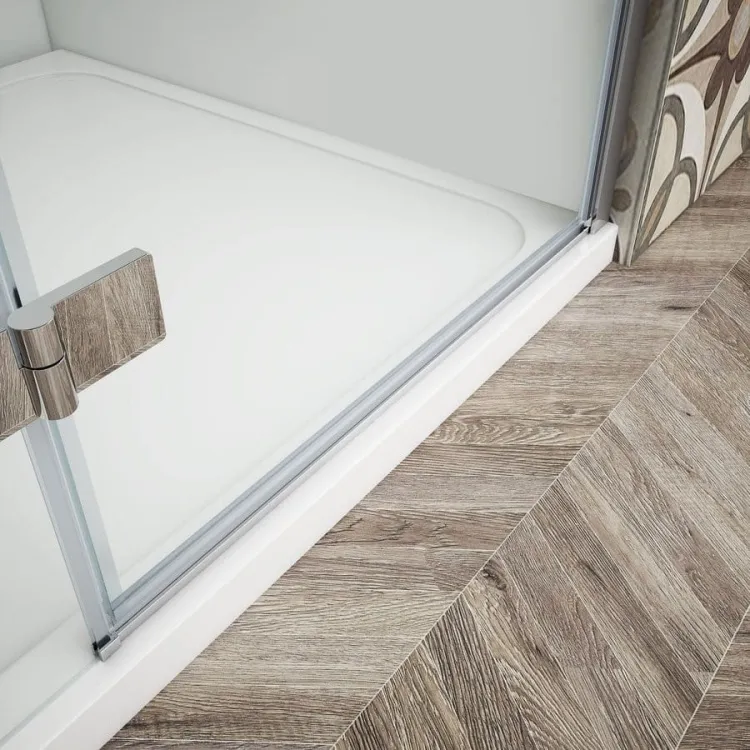 TRINITY CHROME kabina prysznicowa półokrągła 900x900mm, szkło czyste, prawa