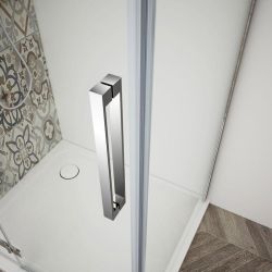 TRINITY CHROME kabina prysznicowa półokrągła 900x900mm, szkło matowe, lewa