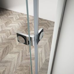 TRINITY CHROME kabina prysznicowa półokrągła 900x900mm, szkło matowe, lewa