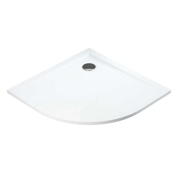 Brodzik posadzkowy, półokrągły 90x90 cm Polimat Perrito 00537 biały