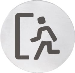 Tabliczka "EXIT", średnica 75mm, stal nierdzewna