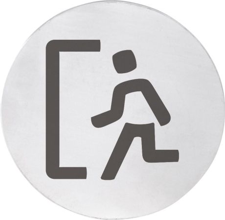 Przejdź do produktu Tabliczka "EXIT", średnica 75mm, stal nierdzewna