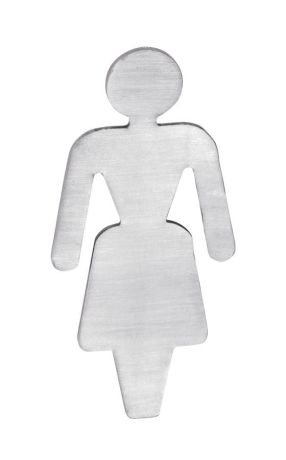 Przejdź do produktu Tabliczka toaleta damska 80x35x2mm, stal nierdzewna mat