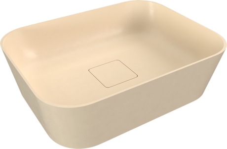 Przejdź do produktu BANERA SQUARE umywalka kompozytowa nablatowa, 50x36cm, beż mat