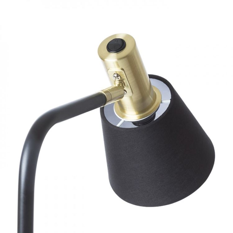 ICAR podłogowa czarna/złota  230V LED E27 11W