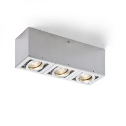 BERIT III sufitowa  aluminium 230V GU10 3x50W