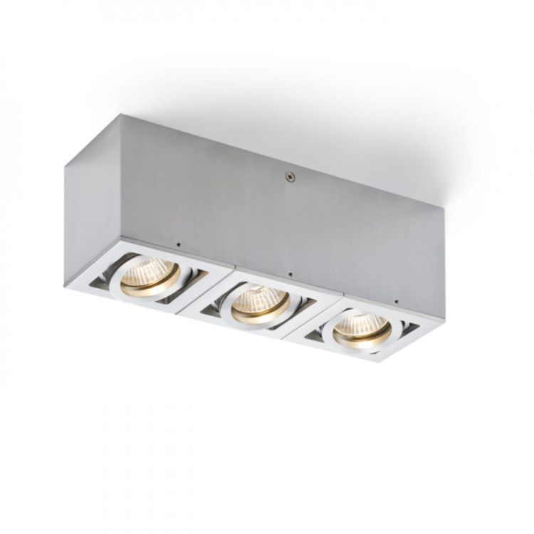 BERIT III sufitowa  aluminium 230V GU10 3x50W
