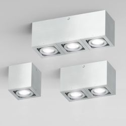 BERIT III sufitowa  aluminium 230V GU10 3x50W