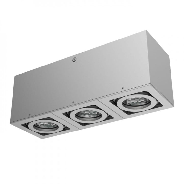 BERIT III sufitowa  aluminium 230V GU10 3x50W