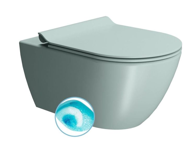 PURA WC wiszące, Swirlflush, 55x36 cm, ghiaccio dual-mat