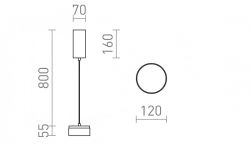 SFERA DIMM wisząca czarna 230V LED 15+9W 3000K