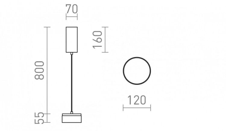 SFERA DIMM wisząca czarna 230V LED 15+9W 3000K
