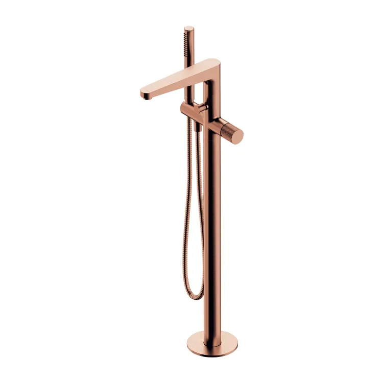Bateria wannowa wolnostojąca Omnires Contour CT8033CPB miedź szczotkowana