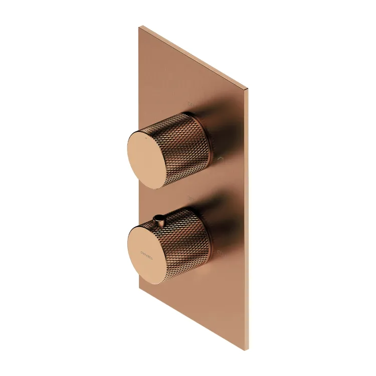Bateria termostatyczna Omnires Contour CT8036CPB miedź szczotkowana