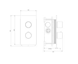 Bateria termostatyczna Omnires Contour CT8036CPB miedź szczotkowana