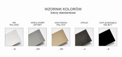 Wzornik kolorów - kolory standardowe.