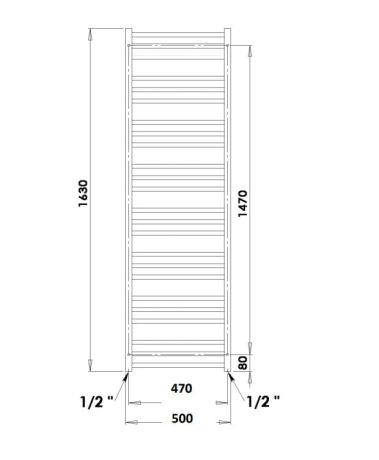 Przejdź do produktu Grzejnik łazienkowy 50x121 cm PMH Avento AV3SS stal szczotkowana