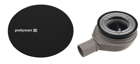 Przejdź do produktu MIRAI syfon do brodzików, średnica 90mm, DN40, maskownica czarny mat